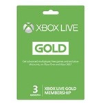 Ficha técnica e caractérísticas do produto Live Card Microsoft Gold 3 Meses Xbox 360/xbox One