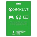 Ficha técnica e caractérísticas do produto Live Gold 3 Meses Xbox
