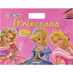 Livro de Colorir Infantil - Colorir Princesas com Adesivos - 1ª Edição