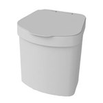 Ficha técnica e caractérísticas do produto Lixeira 2,5 Litros Branca Multiuso Banheiro Cozinha Future