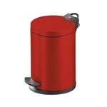 Ficha técnica e caractérísticas do produto Lixeira com Pedal 4 Litros Aço Inox Vermelha Hailo