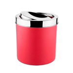 Ficha técnica e caractérísticas do produto Lixeira com Tampa Basculante Inox 5 Litros Vermelha Brinox
