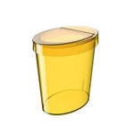 Lixeira Oval Glass 5 L Amarela - Coza
