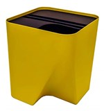 Ficha técnica e caractérísticas do produto Lixeira para Reciclagem 25 Litros Tampa Aberta - Amarela