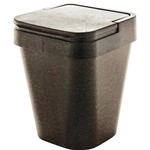 Ficha técnica e caractérísticas do produto Lixeira Plástica Eco Sustentável 5 Litros Banheiro Cozinha Madeira - ou