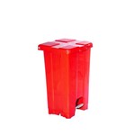 Ficha técnica e caractérísticas do produto Lixeira Plástica Vermelha com Pedal 60 Litros Vermelho