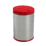 Ficha técnica e caractérísticas do produto Lixeira Press Aço Inox Tampa Polipropileno Vermelha 4 Litros Ø17 Cm