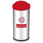 Ficha técnica e caractérísticas do produto Lixeira Seletiva com Tampa Basculante Vermelha para Plástico 40,5 L - Brinox