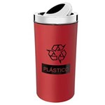 Ficha técnica e caractérísticas do produto Lixeira Seletiva para Plástico Brinox com Tampa Basculante Vermelho - 9 L