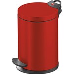 Ficha técnica e caractérísticas do produto Lixeira T2 Aço Inox 4 Litros Vermelha - Hailo