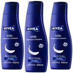 Ficha técnica e caractérísticas do produto Loção Hidratante Nivea Body Milk Pele Extra Seca 400ml 3 Unidades - Nivea
