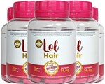 LOL Hair - Suplemento de Vitaminas para Cabelos e Unhas - 150 Cápsulas com BIOTINA - 5 Potes - Atacado