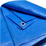 Ficha técnica e caractérísticas do produto Lona Azul 7x6 Impermeável Telhado Camping Barraca + Ilhós