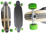 Ficha técnica e caractérísticas do produto Long Board Skate Abec Rolamento Shape Rodas Verdes (SKT-10) - Braslu