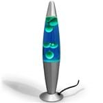 Luminária/Abajur - Lava Lamp/Lava Motion - Verde com Líquido Azul - 34 Cm - 220 V