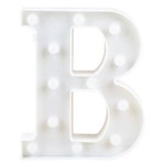 Luminária Branca Decorativa Letra Luminosa Led 3D - Letra B