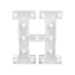 Ficha técnica e caractérísticas do produto Luminária Branca Decorativa Letra Luminosa Led 3D - Letra H