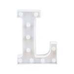 Ficha técnica e caractérísticas do produto Luminária Branca Decorativa Letra Luminosa Led 3D - Letra L