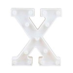 Luminária Branca Decorativa Letra Luminosa Led 3D - Letra X