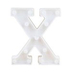 Ficha técnica e caractérísticas do produto Luminária Branca Decorativa Letra Luminosa Led 3D - Letra X