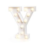 Ficha técnica e caractérísticas do produto Luminária Branca Decorativa Letra Luminosa Led 3D - Letra Y