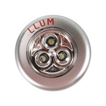 Ficha técnica e caractérísticas do produto Luminária Button BR 3LEDS C3PILHAS AAA LDBT3SI Llum