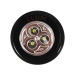 Ficha técnica e caractérísticas do produto Luminária Button PTO 3LEDS C3PILHAS AAA LDBT3PT Llum