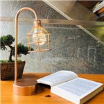 Ficha técnica e caractérísticas do produto Luminária de Mesa Cabeceira C/lampada Led Cobre 35X10X10Cm