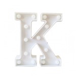 Ficha técnica e caractérísticas do produto Luminaria Decorativa Letra Luminosa Led 3d "k" - Artlille