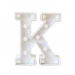 Ficha técnica e caractérísticas do produto Luminaria Decorativa Letra Luminosa Led 3d "K"