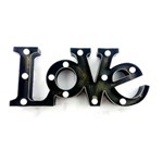 Ficha técnica e caractérísticas do produto Luminária Decorativa "Love" Led 3D Ouro Envelhecido