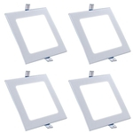 Ficha técnica e caractérísticas do produto Luminária Led Plafon de Embutir Quadrado 15W Branco Quente Kit 4 - Embutir 15w BQ Q Kit 4
