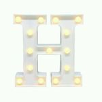 Ficha técnica e caractérísticas do produto Luminária Letra H Led Decorativa Luminoso Festa Decoração