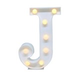 Ficha técnica e caractérísticas do produto Luminária Letra J de Led Decorativa Luminoso Festa Decoração