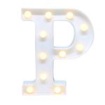 Ficha técnica e caractérísticas do produto Luminária Letra P Led Decorativa Luminoso Festa Decoração