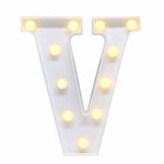 Ficha técnica e caractérísticas do produto Luminária Letra V Led Decorativa Luminoso Festa Decoração