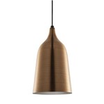Ficha técnica e caractérísticas do produto Luminária Lustre Pendente Antigo 19,5x34x19,5cm Metal Cobre