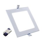 Ficha técnica e caractérísticas do produto Luminária Painel Led Plafon de Embutir Quadrado 15W Branco Frio