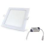 Ficha técnica e caractérísticas do produto Luminária Painel Led Plafon de Embutir Quadrado 18W Branco Frio
