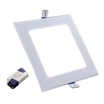 Ficha técnica e caractérísticas do produto Luminária Painel Led Plafon de Embutir Quadrado 12W Branco Frio