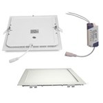Ficha técnica e caractérísticas do produto Luminária Painel Led Plafon de Embutir Quadrado 25W Branco Frio Kit 2