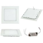 Ficha técnica e caractérísticas do produto Luminária Painel Led Plafon de Embutir Quadrado 9w Branco Frio