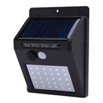 Ficha técnica e caractérísticas do produto Luminária Solar de Parede com Sensor Movimento 30 Led