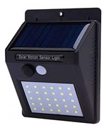 Ficha técnica e caractérísticas do produto Luminária Solar De Parede Com Sensor Movimento 30 Led