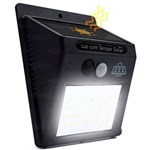Ficha técnica e caractérísticas do produto Luminária Solar Sensor Movimento Acendimento Automático LED