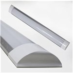Ficha técnica e caractérísticas do produto Luminária Tubular LED Flat 18w 60cm 6500k Bivolt Calha de Sobrepor