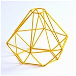 Ficha técnica e caractérísticas do produto Lustre Pendente Aramado Diamante Pequeno Amarelo
