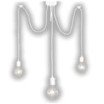 Ficha técnica e caractérísticas do produto Lustre Thomas Edison com 3 Lâmpadas Pendente Branco