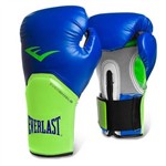 Luva Boxe Elite Pro Style Everlast Azul com Verde