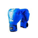 Ficha técnica e caractérísticas do produto Luva Boxe Muay Thai Fheras New Trade Azul
